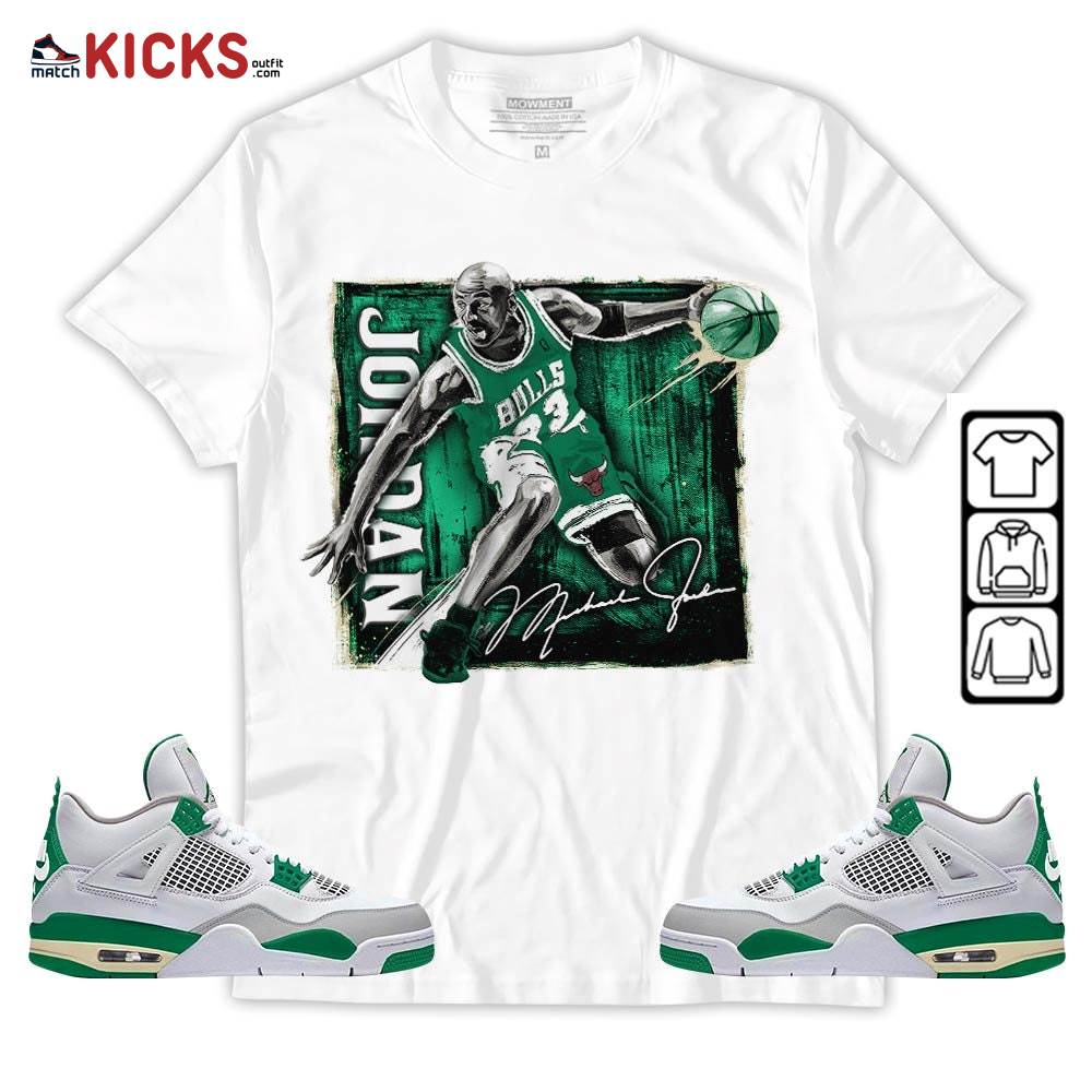 Last Dance Jordan Sneaker Shirt Match Retro Pine Green 4s, Jordan 4 Pine Green MKO Sweatshirt