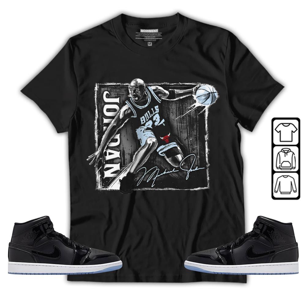 Last Dance Jordan Sneaker Shirt Match Space Jam 1s, Jordan 1 Mid Space Jam MKO T-Shirt