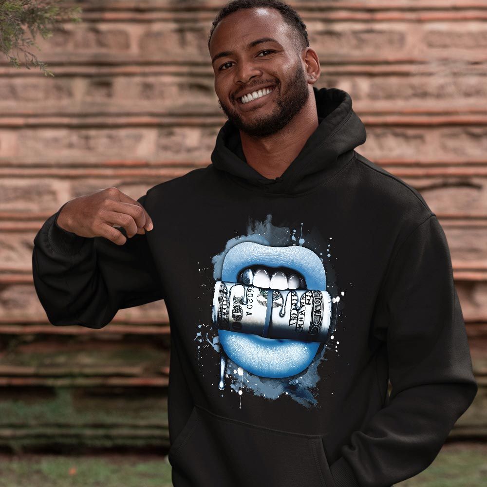 Lips with Money Sneaker Shirt Match 1 Low Gets Icy, Jordan 1 Low Ice Blue MKO T-Shirt Lips with Money Sneaker Shirt Match 1 Low Gets Icy, Jordan 1 Low Ice Blue MKO T-Shirt