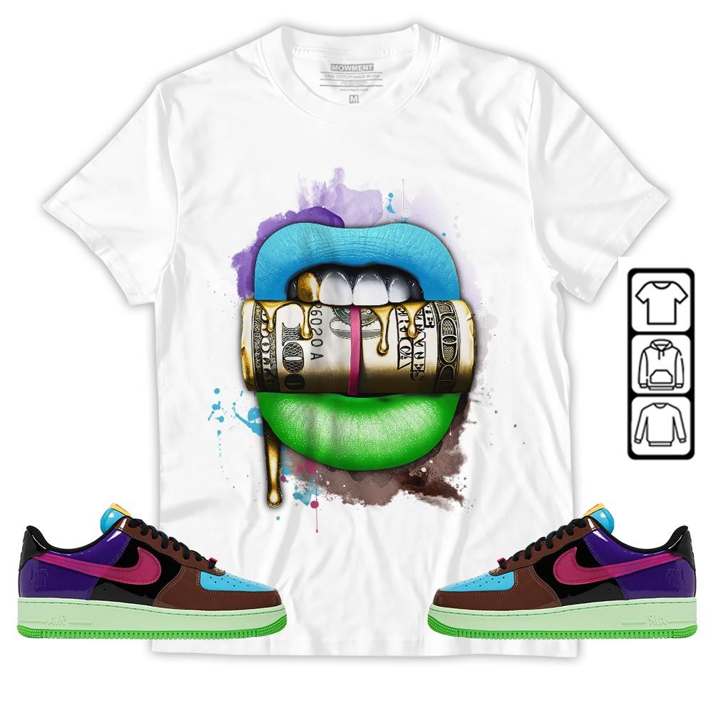 Lips with Money Sneaker Shirt Match AF 1 Low SP Pink Prime, Air Force 1 Undefeated Pink Prime MKO T-Shirt Lips with Money Sneaker Shirt Match AF 1 Low SP Pink Prime, Air Force 1 Undefeated Pink Prime MKO T-Shirt