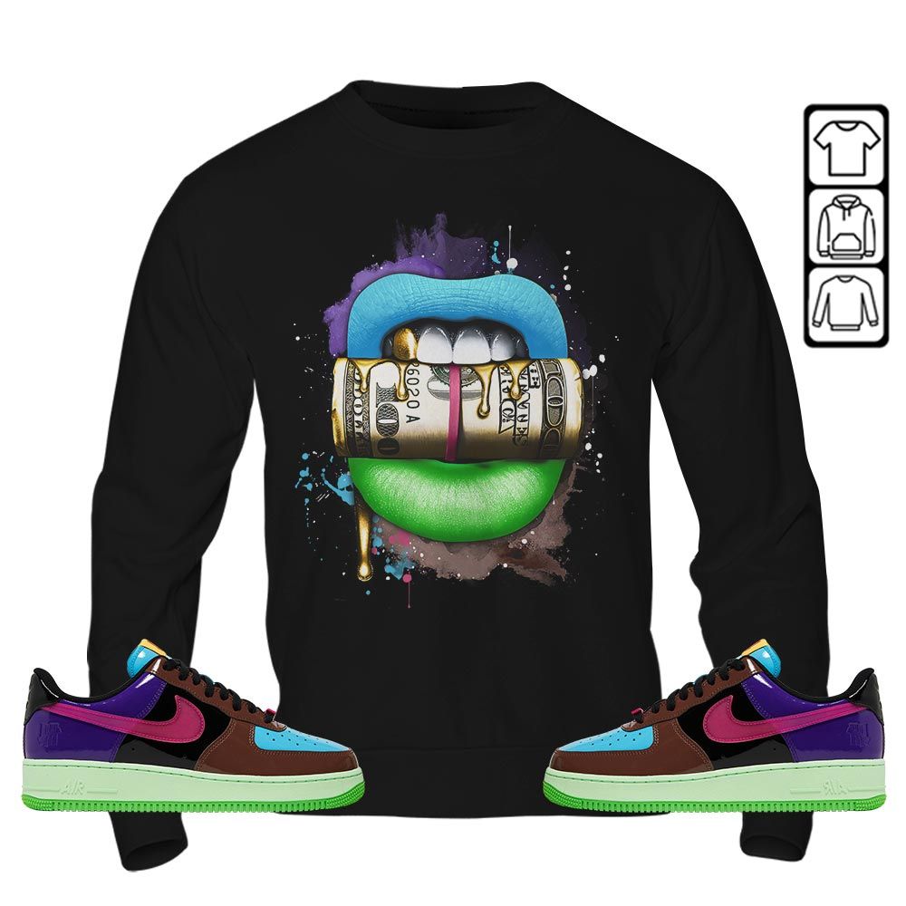 Lips with Money Sneaker Shirt Match AF 1 Low SP Pink Prime, Air Force 1 Undefeated Pink Prime MKO T-Shirt Lips with Money Sneaker Shirt Match AF 1 Low SP Pink Prime, Air Force 1 Undefeated Pink Prime MKO T-Shirt
