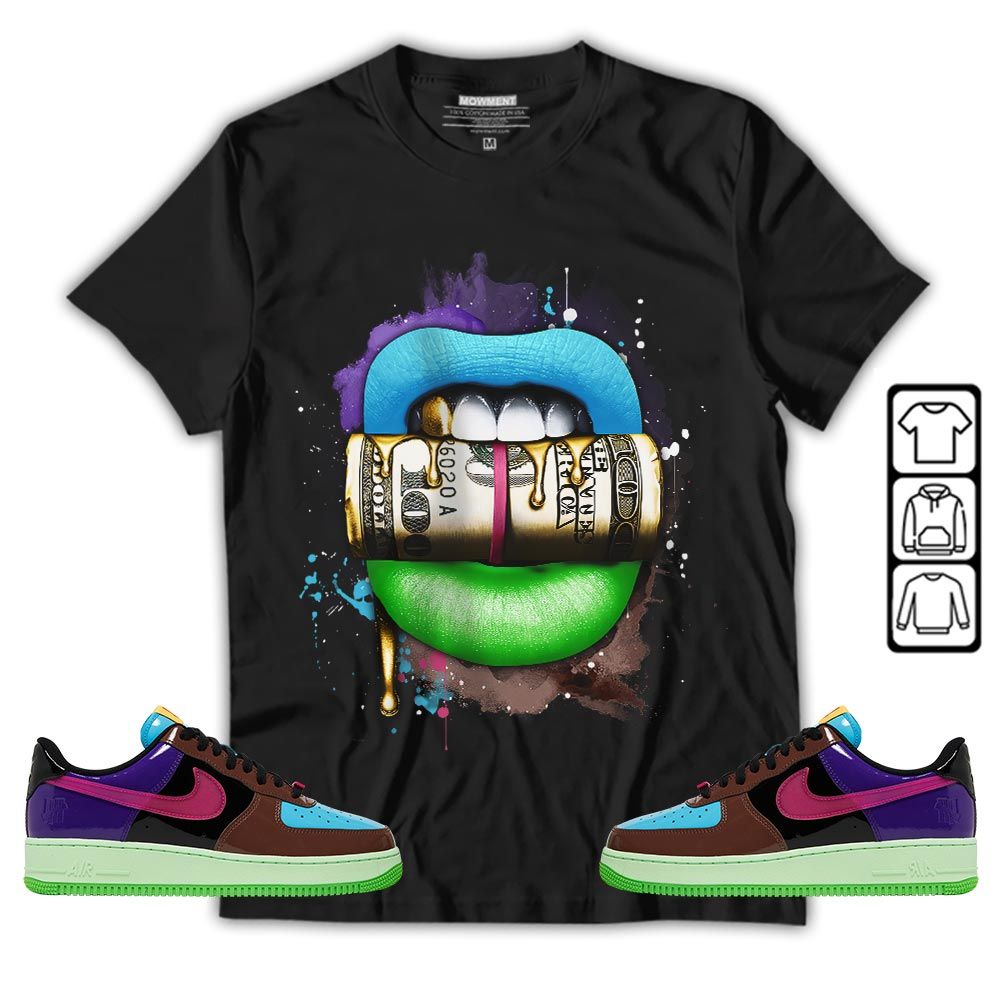 Lips with Money Sneaker Shirt Match AF 1 Low SP Pink Prime, Air Force 1 Undefeated Pink Prime MKO T-Shirt Lips with Money Sneaker Shirt Match AF 1 Low SP Pink Prime, Air Force 1 Undefeated Pink Prime MKO T-Shirt