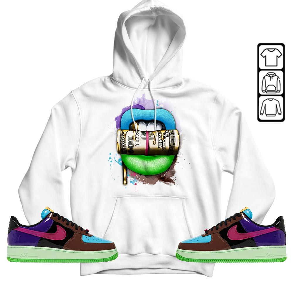 Lips with Money Sneaker Shirt Match AF 1 Low SP Pink Prime, Air Force 1 Undefeated Pink Prime MKO T-Shirt