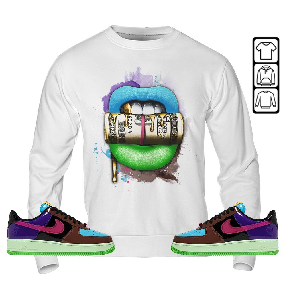 Lips with Money Sneaker Shirt Match AF 1 Low SP Pink Prime, Air Force 1 Undefeated Pink Prime MKO T-Shirt Lips with Money Sneaker Shirt Match AF 1 Low SP Pink Prime, Air Force 1 Undefeated Pink Prime MKO T-Shirt
