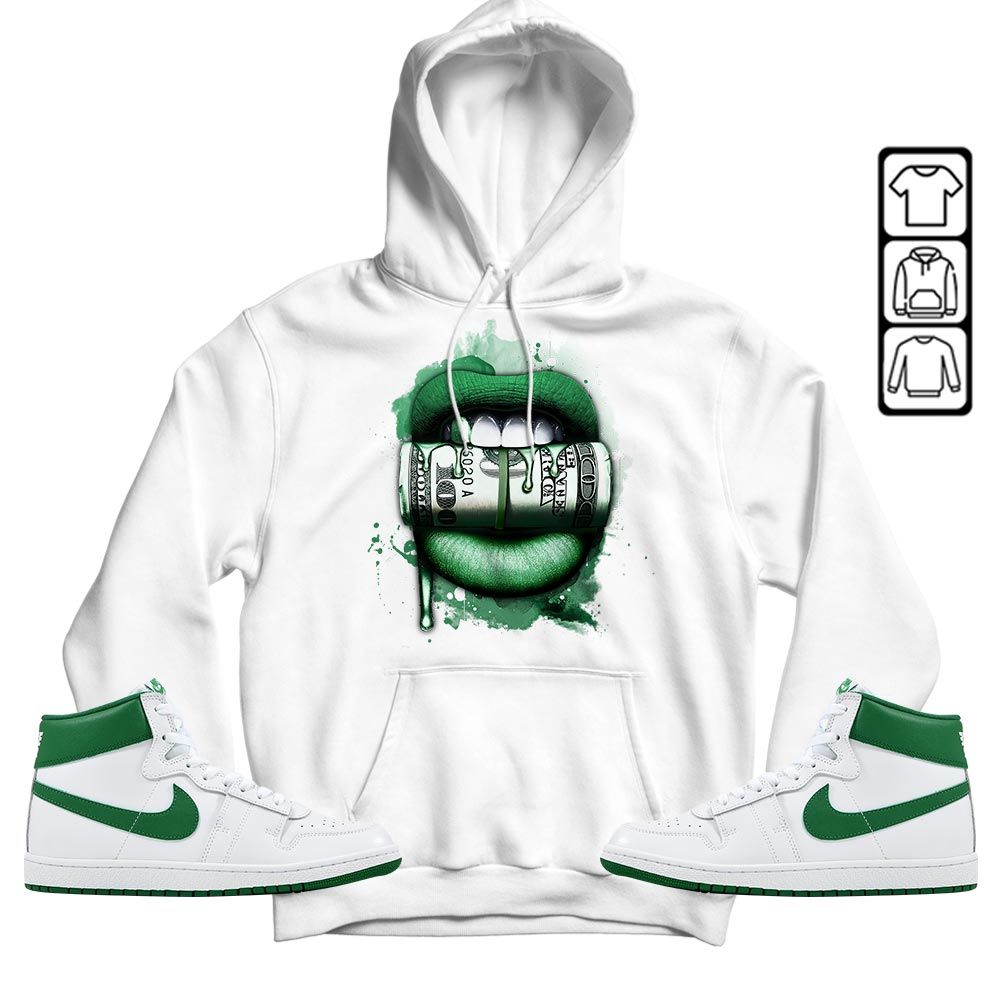 Lips with Money Sneaker Shirt Match SP Pine Green, Air Ship SP Pine Green MKO T-Shirt Lips with Money Sneaker Shirt Match SP Pine Green, Air Ship SP Pine Green MKO T-Shirt