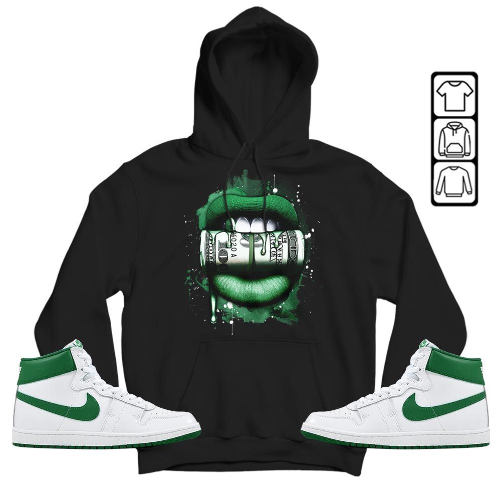 Lips with Money Sneaker Shirt Match SP Pine Green, Air Ship SP Pine Green MKO T-Shirt Lips with Money Sneaker Shirt Match SP Pine Green, Air Ship SP Pine Green MKO T-Shirt