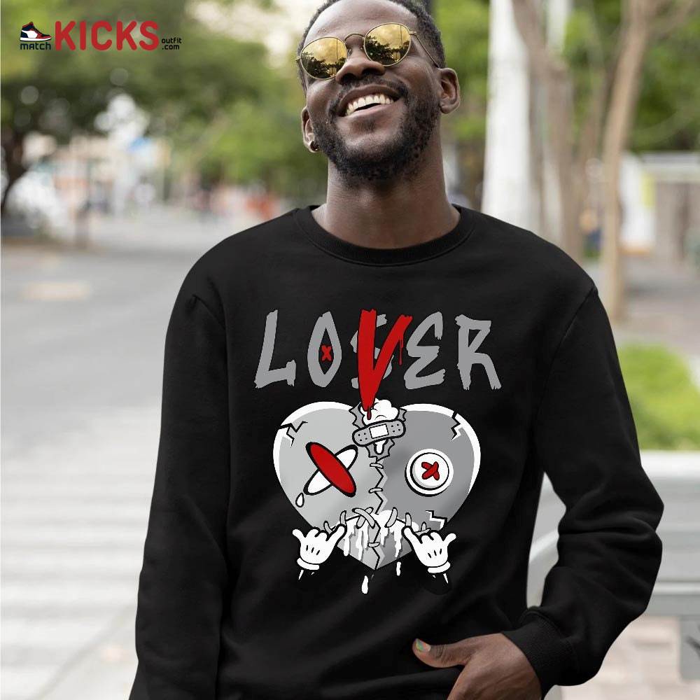 Loser Lover Drip Heart Sneaker Shirt Match 14 Low Metallic Silver, Jordan 14 Metallic Silver MKO T-Shirt Loser Lover Drip Heart Sneaker Shirt Match 14 Low Metallic Silver, Jordan 14 Metallic Silver MKO T-Shirt