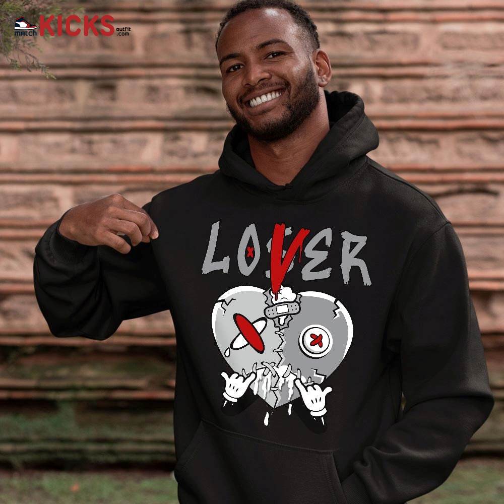 Loser Lover Drip Heart Sneaker Shirt Match 14 Low Metallic Silver, Jordan 14 Metallic Silver MKO T-Shirt Loser Lover Drip Heart Sneaker Shirt Match 14 Low Metallic Silver, Jordan 14 Metallic Silver MKO T-Shirt