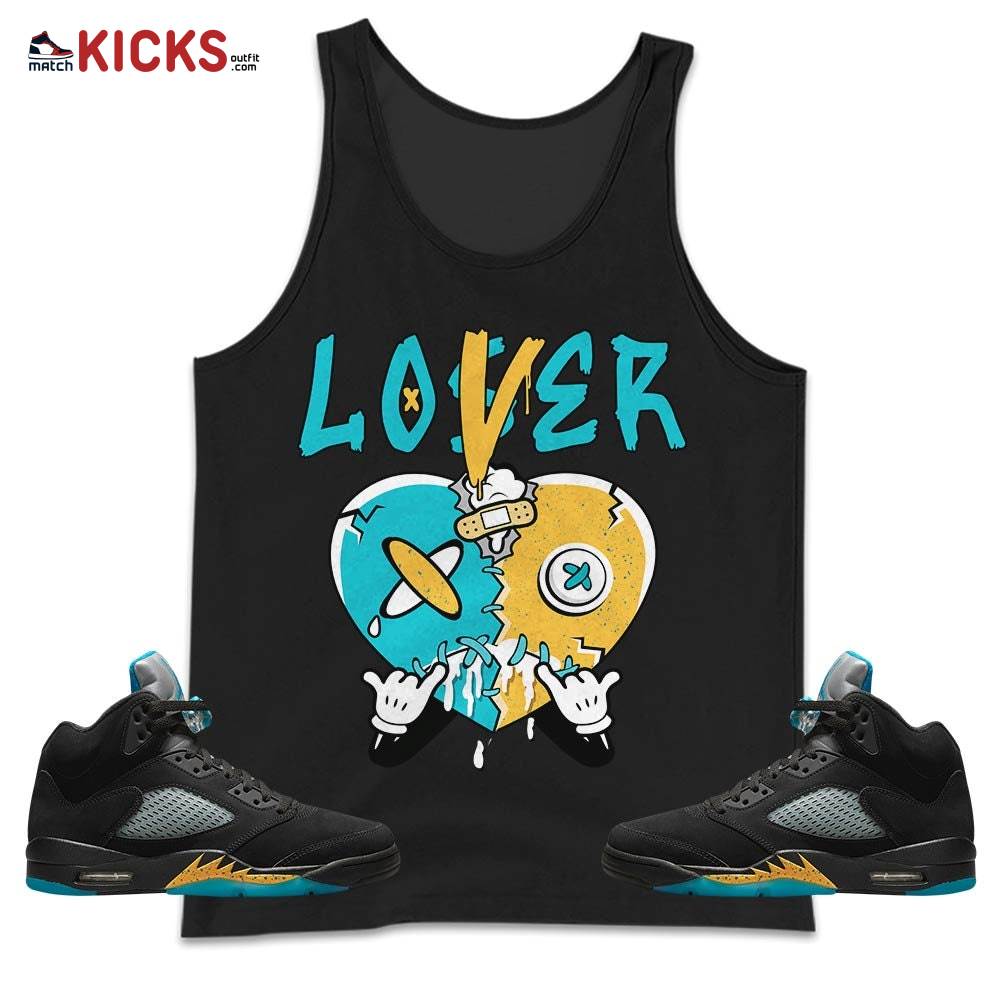 Loser Lover Drip Heart Sneaker Shirt Match 2023 Retro Aqua 5s, Jordan 5 Aqua MKO Tank Top Loser Lover Drip Heart Sneaker Shirt Match 2023 Retro Aqua 5s, Jordan 5 Aqua MKO Tank Top