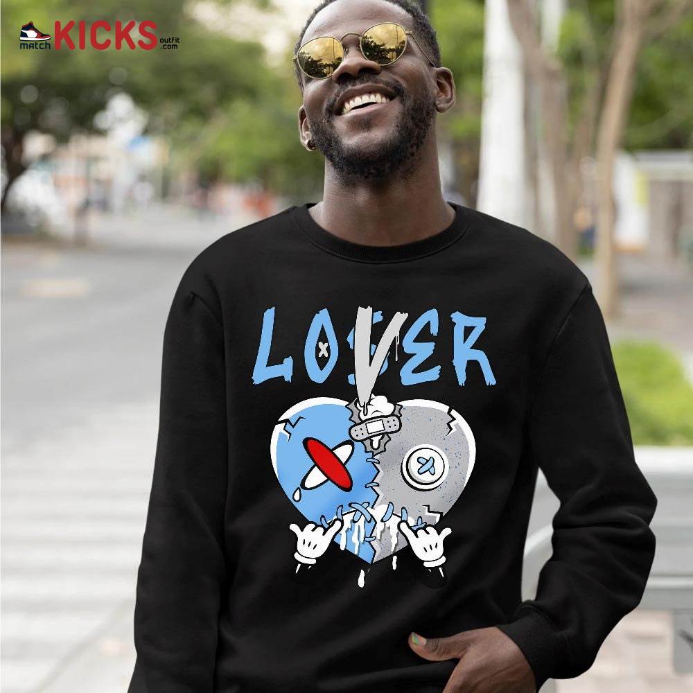 Loser Lover Drip Heart Sneaker Shirt Match Retro University Blue 5s, Jordan 5 University Blue MKO T-Shirt Loser Lover Drip Heart Sneaker Shirt Match Retro University Blue 5s, Jordan 5 University Blue MKO T-Shirt