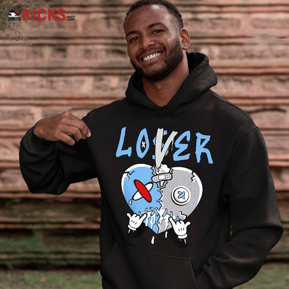 Loser Lover Drip Heart Sneaker Shirt Match Retro University Blue 5s, Jordan 5 University Blue MKO T-Shirt Loser Lover Drip Heart Sneaker Shirt Match Retro University Blue 5s, Jordan 5 University Blue MKO T-Shirt