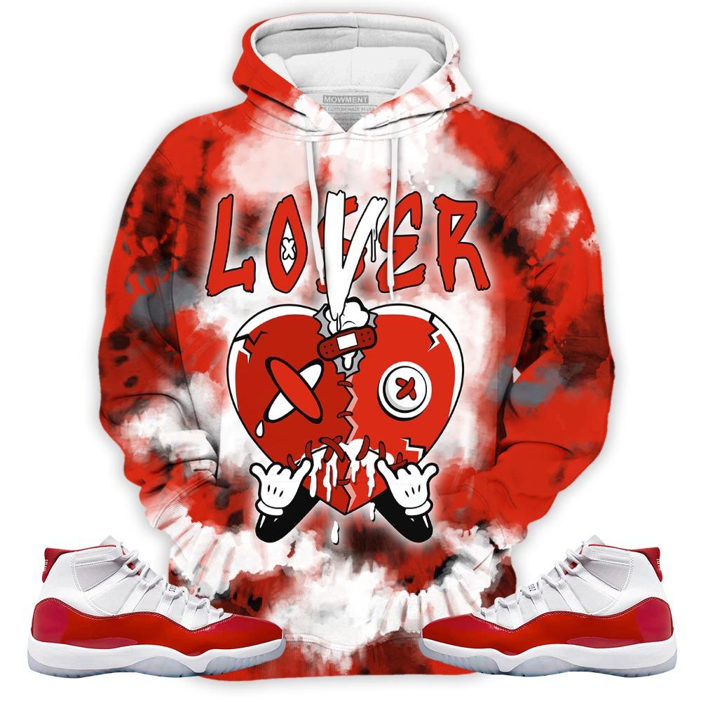 Love Tiedye Loser Lover Drip Heart Sneaker Shirt Match Cherry 11S, Jordan 11 Retro Cherry Hoodie Sweatshirt Tee All Over Print MKO Shirt Love Tiedye Loser Lover Drip Heart Sneaker Shirt Match Cherry 11S, Jordan 11 Retro Cherry Hoodie Sweatshirt Tee All Over Print MKO Shirt
