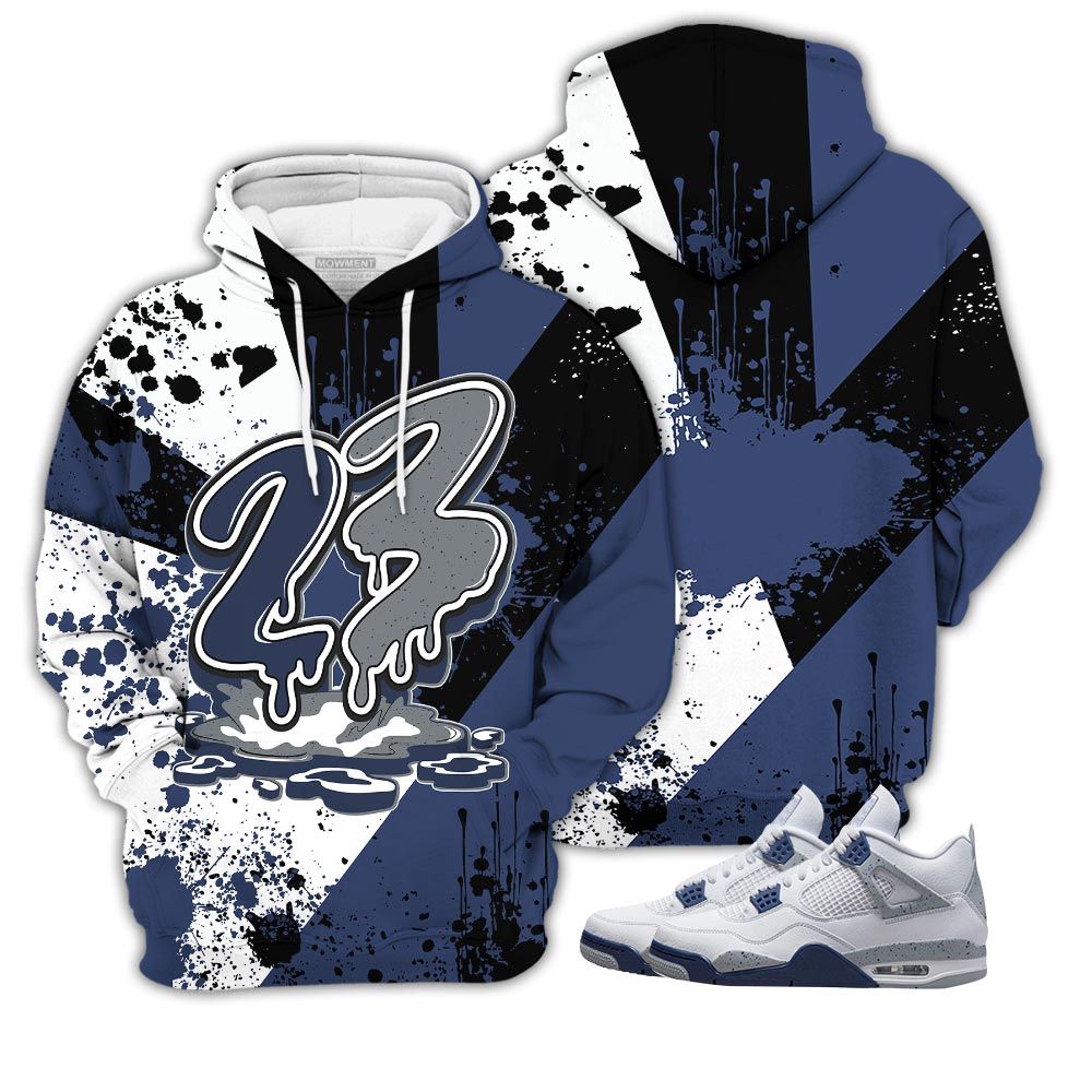 Lover 23 Drip Sneaker Shirt Match Midnight Navy 4S, Jordan 4 Retro Midnight Navy Hoodie Sweatshirt Tee All Over Print MKO Shirt