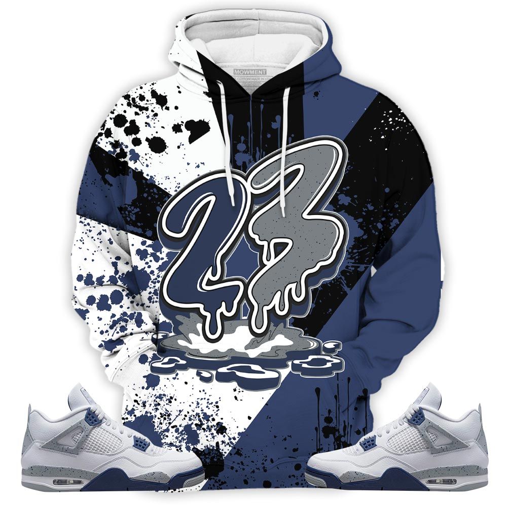 Lover 23 Drip Sneaker Shirt Match Midnight Navy 4S, Jordan 4 Retro Midnight Navy Hoodie Sweatshirt Tee All Over Print MKO Shirt