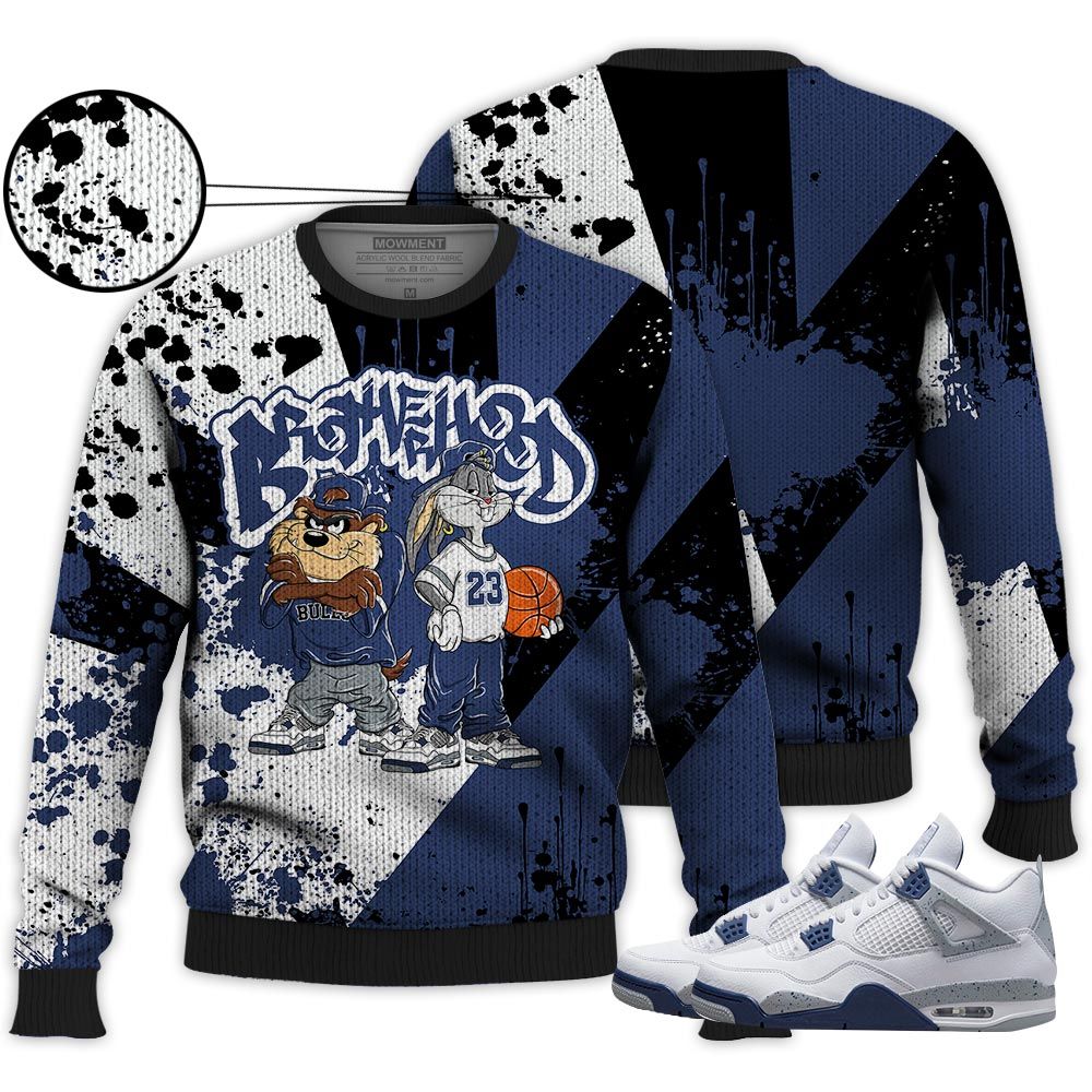 Lover Brotherhood Bunny Tazmanian Sneaker Shirt Match Midnight Navy 4S, Jordan 4 Retro Midnight Navy Hoodie Sweatshirt Tee All Over Print MKO Shirt Lover Brotherhood Bunny Tazmanian Sneaker Shirt Match Midnight Navy 4S, Jordan 4 Retro Midnight Navy Hoodie Sweatshirt Tee All Over Print MKO Shirt