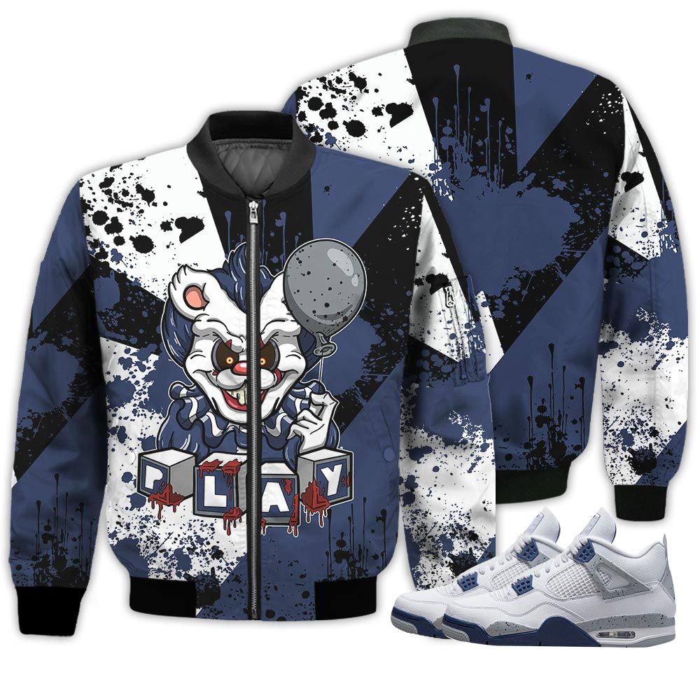 Lover Clown Play Dripping Sneaker Shirt Match Midnight Navy 4S, Jordan 4 Retro Midnight Navy Hoodie Sweatshirt Tee All Over Print MKO Shirt Lover Clown Play Dripping Sneaker Shirt Match Midnight Navy 4S, Jordan 4 Retro Midnight Navy Hoodie Sweatshirt Tee All Over Print MKO Shirt