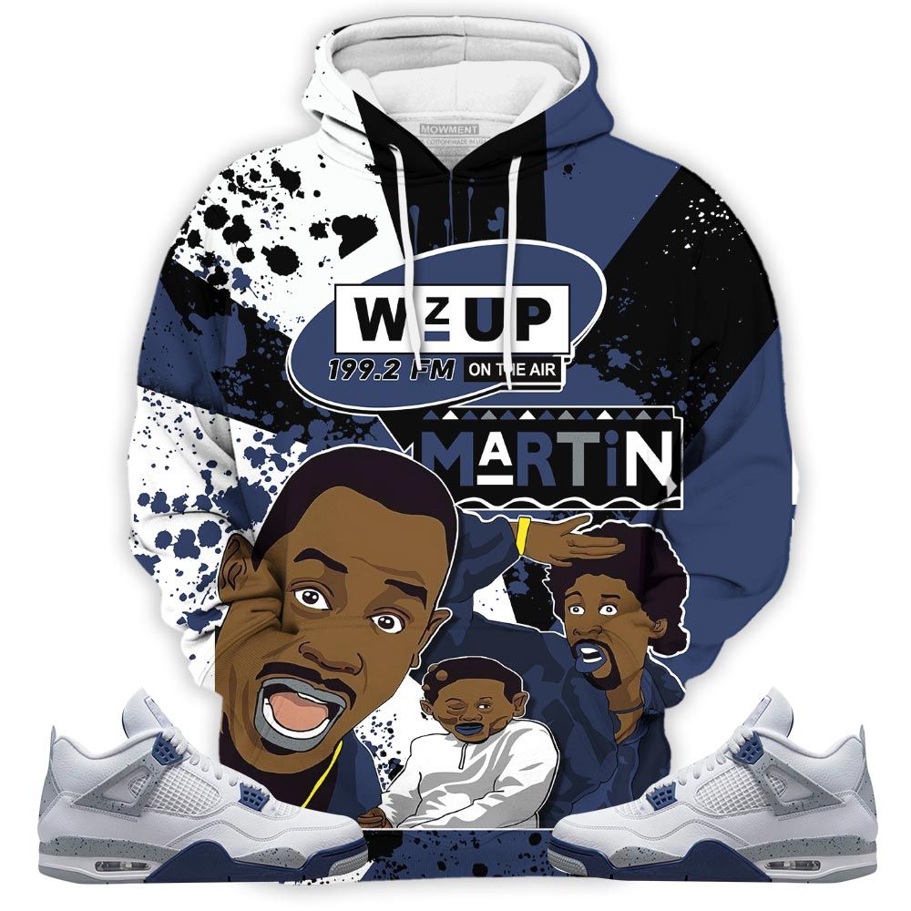 Lover Martin Tv 90S Melanin Got Em Sneaker Shirt Match Midnight Navy 4S, Jordan 4 Retro Midnight Navy Hoodie Sweatshirt Tee All Over Print MKO Shirt