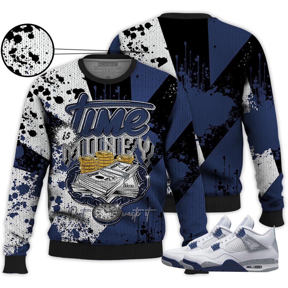 Lover Time Is Money Sneaker Shirt Match Midnight Navy 4S, Jordan 4 Retro Midnight Navy Hoodie Sweatshirt Tee All Over Print MKO Shirt Lover Time Is Money Sneaker Shirt Match Midnight Navy 4S, Jordan 4 Retro Midnight Navy Hoodie Sweatshirt Tee All Over Print MKO Shirt
