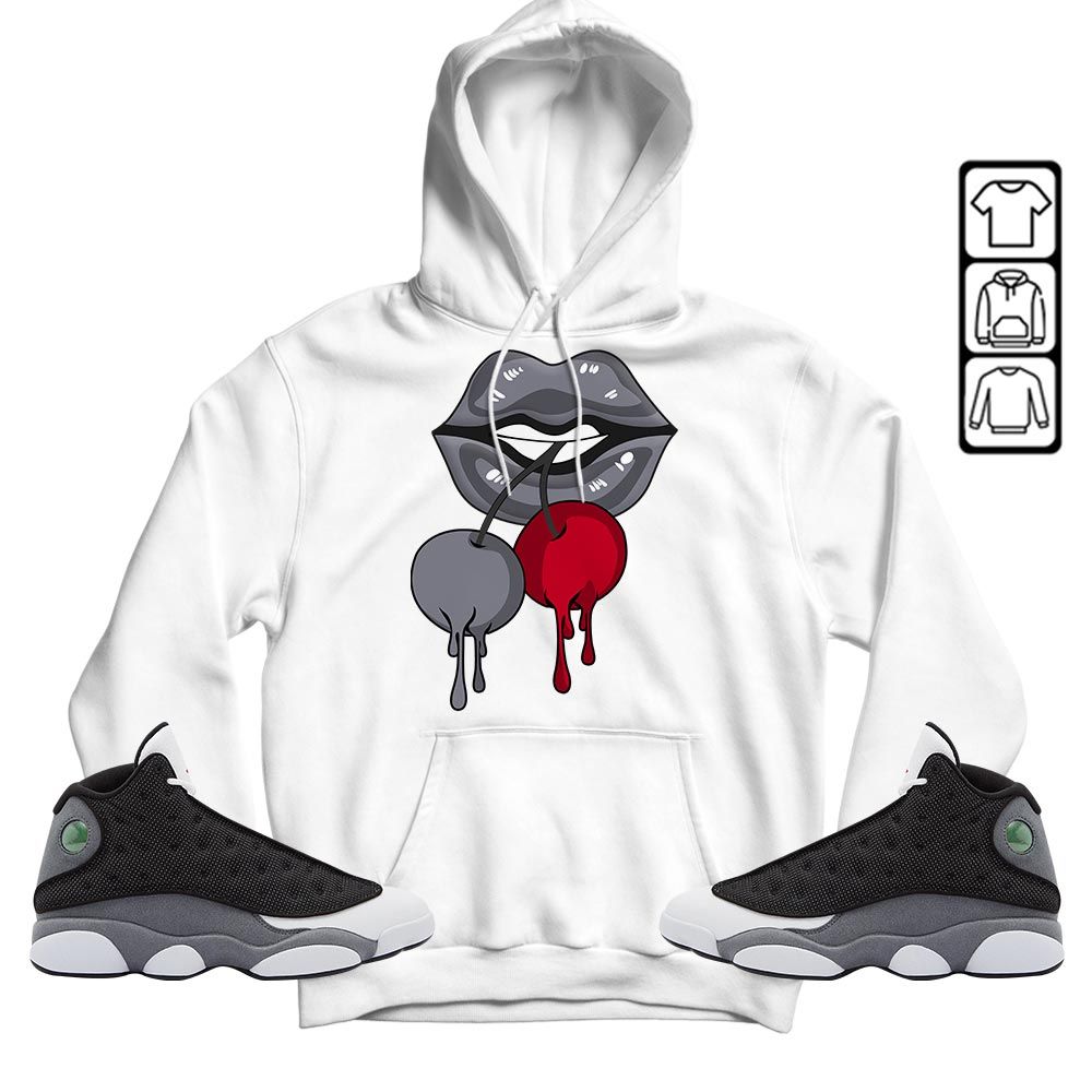 Luscious Lips Dripping Sneaker Shirt Match Black Flint 13s, Jordan Retro 13 Black Flint MKO T-Shirt