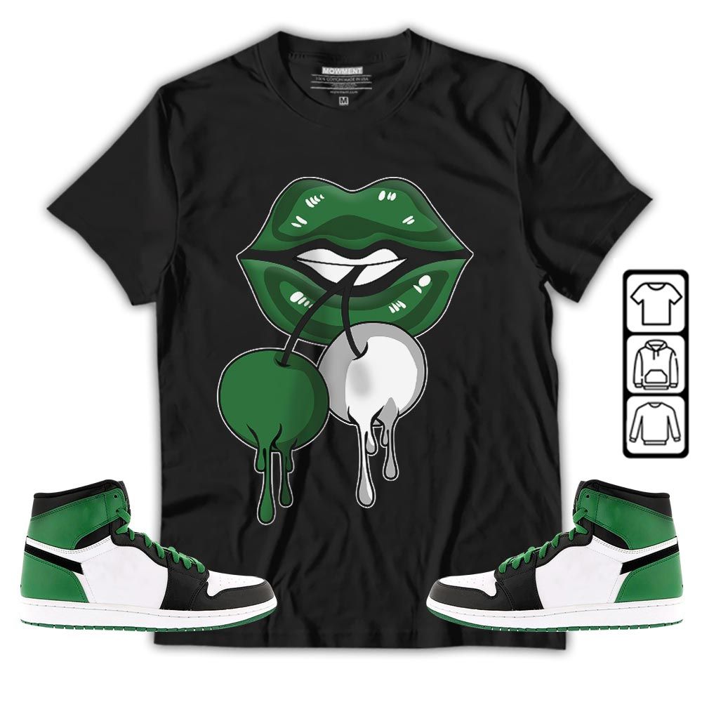 Luscious Lips Dripping Sneaker Shirt Match OG Celtics 1s, Jordan 1 High OG Celtics MKO T-Shirt Luscious Lips Dripping Sneaker Shirt Match OG Celtics 1s, Jordan 1 High OG Celtics MKO T-Shirt