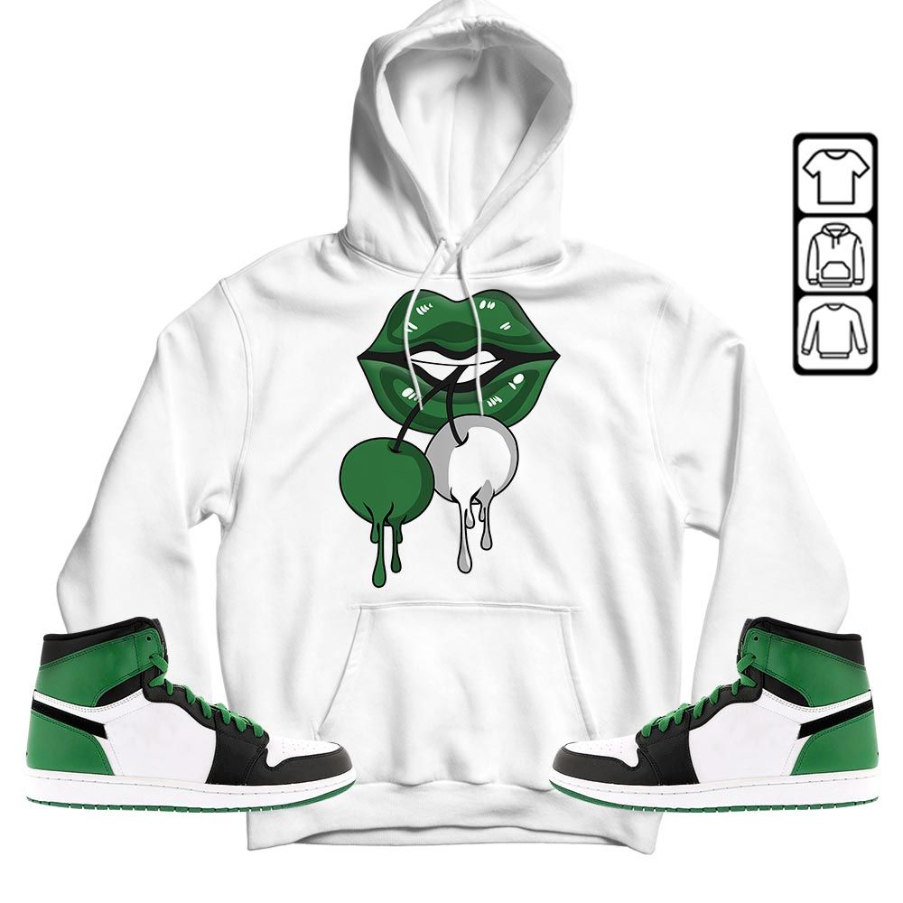 Luscious Lips Dripping Sneaker Shirt Match OG Celtics 1s, Jordan 1 High OG Celtics MKO T-Shirt