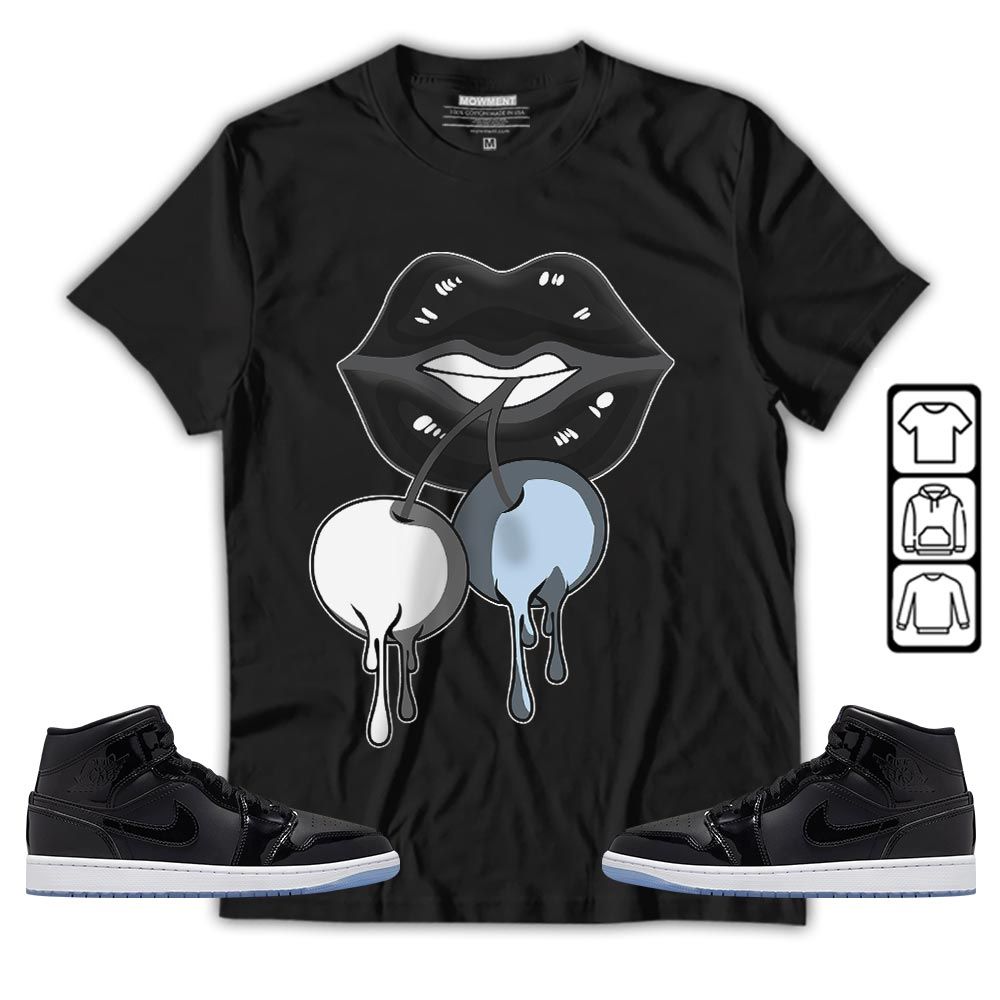 Luscious Lips Dripping Sneaker Shirt Match Space Jam 1s, Jordan 1 Mid Space Jam MKO T-Shirt