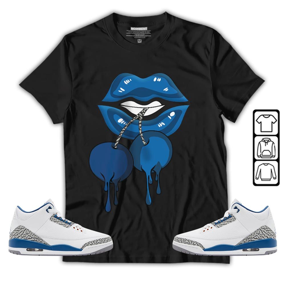 Luscious Lips Dripping Sneaker Shirt Match Wizards 3s, Jordan Retro 3 Wizards MKO T-Shirt Luscious Lips Dripping Sneaker Shirt Match Wizards 3s, Jordan Retro 3 Wizards MKO T-Shirt