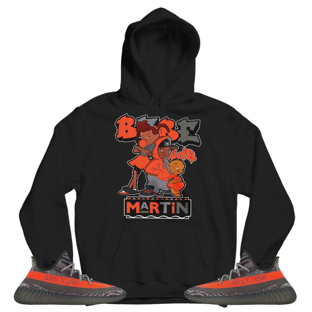 Martin Babes Kids 90s Melanin Sneaker Shirt Match Boots 350 V2 Dark Beluga, Yeezy 350 V2 Carbon Beluga MKO T-Shirt