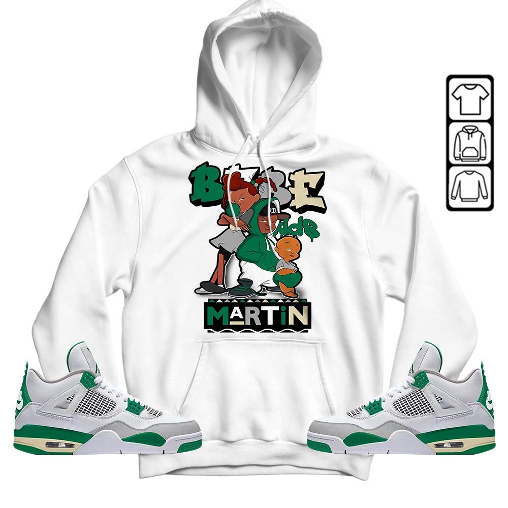 Martin Babes Kids 90s Melanin Sneaker Shirt Match Retro Pine Green 4s, Jordan 4 Pine Green MKO T-Shirt