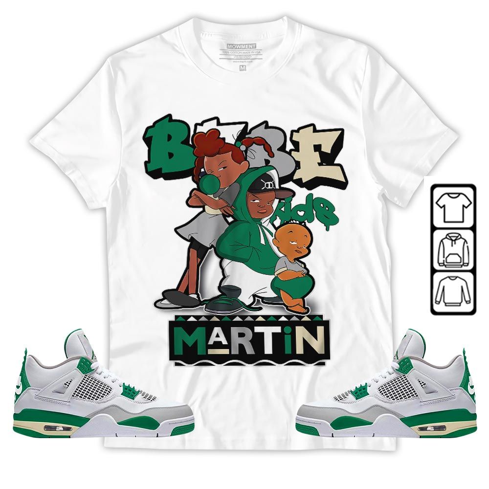 Martin Babes Kids 90s Melanin Sneaker Shirt Match Retro Pine Green 4s, Jordan 4 Pine Green MKO T-Shirt Martin Babes Kids 90s Melanin Sneaker Shirt Match Retro Pine Green 4s, Jordan 4 Pine Green MKO T-Shirt