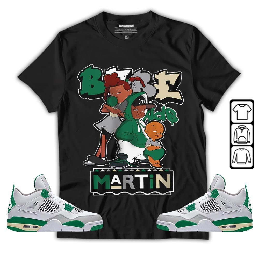Martin Babes Kids 90s Melanin Sneaker Shirt Match Retro Pine Green 4s, Jordan 4 Pine Green MKO T-Shirt Martin Babes Kids 90s Melanin Sneaker Shirt Match Retro Pine Green 4s, Jordan 4 Pine Green MKO T-Shirt