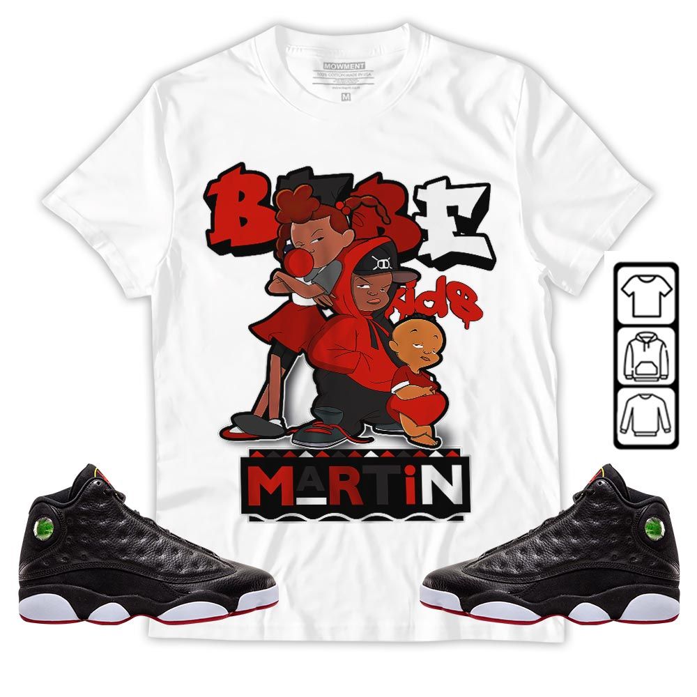 Martin Babes Kids 90s Melanin Sneaker Shirt Match Retro Playoffs 13s, Jordan 13 Playoffs MKO T-Shirt