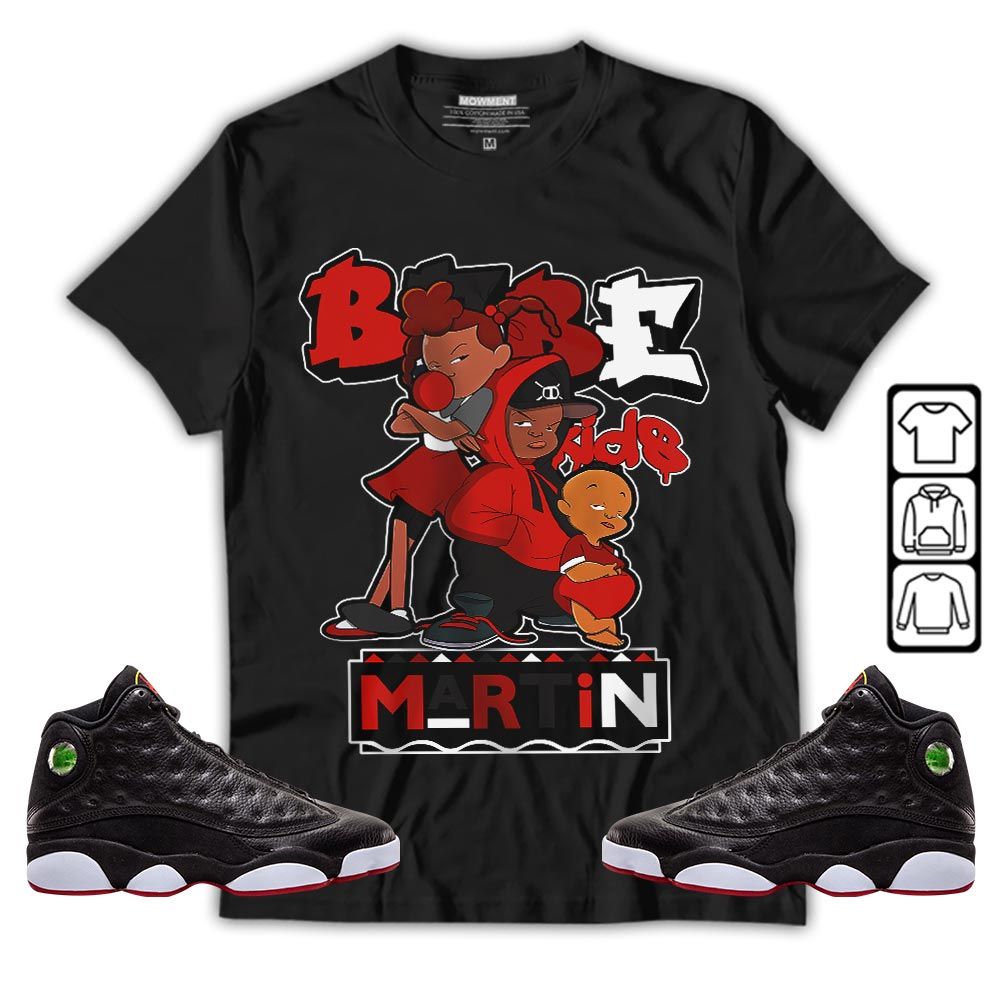 Martin Babes Kids 90s Melanin Sneaker Shirt Match Retro Playoffs 13s, Jordan 13 Playoffs MKO T-Shirt