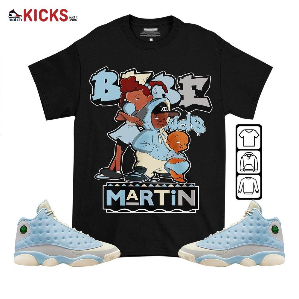 Martin Babe’s Kids 90s Melanin Sneaker Shirt Match SoleFly 13s, Jordan 13 Retro SoleFly MKO T-Shirt