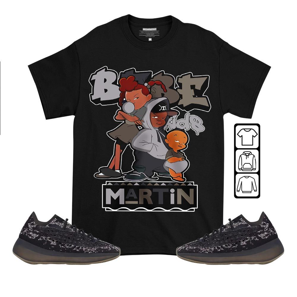 Martin Babes Kids 90s Sneaker Shirt Match 380 Onyx Non Reflective, Yeezy Boost 380 Onyx MKO T-Shirt Martin Babes Kids 90s Sneaker Shirt Match 380 Onyx Non Reflective, Yeezy Boost 380 Onyx MKO T-Shirt