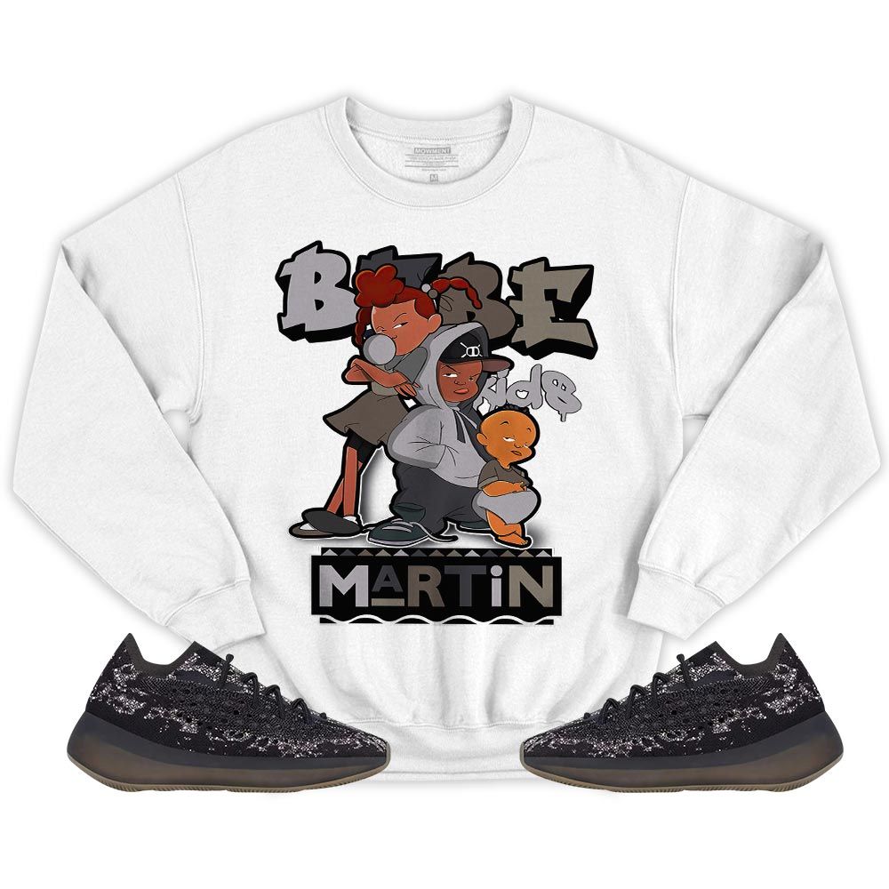 Martin Babes Kids 90s Sneaker Shirt Match 380 Onyx Non Reflective, Yeezy Boost 380 Onyx MKO T-Shirt Martin Babes Kids 90s Sneaker Shirt Match 380 Onyx Non Reflective, Yeezy Boost 380 Onyx MKO T-Shirt