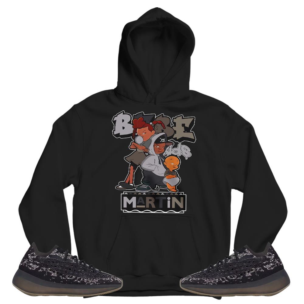 Martin Babes Kids 90s Sneaker Shirt Match 380 Onyx Non Reflective, Yeezy Boost 380 Onyx MKO T-Shirt