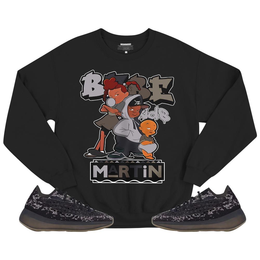 Martin Babes Kids 90s Sneaker Shirt Match 380 Onyx Non Reflective, Yeezy Boost 380 Onyx MKO T-Shirt Martin Babes Kids 90s Sneaker Shirt Match 380 Onyx Non Reflective, Yeezy Boost 380 Onyx MKO T-Shirt