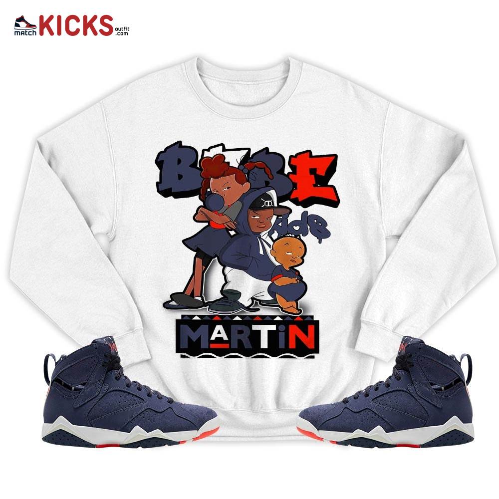 Martin Babe’s Kids 90s Sneaker Shirt Match 7 Neutral Indigo, Jordan 7 Quai 54 MKO T-Shirt Martin Babe’s Kids 90s Sneaker Shirt Match 7 Neutral Indigo, Jordan 7 Quai 54 MKO T-Shirt