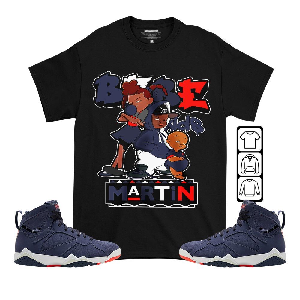 Martin Babes Kids 90s Sneaker Shirt Match 7 Neutral Indigo, Jordan 7 Quai 54 MKO T-Shirt Martin Babes Kids 90s Sneaker Shirt Match 7 Neutral Indigo, Jordan 7 Quai 54 MKO T-Shirt