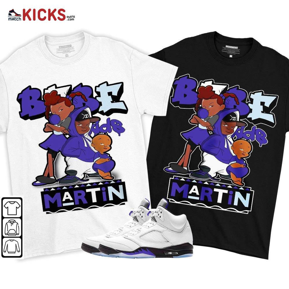 Martin Babe’s Kids 90s Sneaker Shirt Match Dark Concord 5s, Jordan 5 Retro Concord MKO T-Shirt Martin Babe’s Kids 90s Sneaker Shirt Match Dark Concord 5s, Jordan 5 Retro Concord MKO T-Shirt