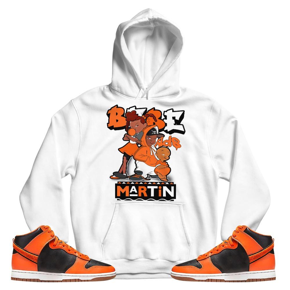 Martin Babes Kids 90s Sneaker Shirt Match Dunk Black Orange, Dunk High GS Safety Orange MKO T-Shirt Martin Babes Kids 90s Sneaker Shirt Match Dunk Black Orange, Dunk High GS Safety Orange MKO T-Shirt