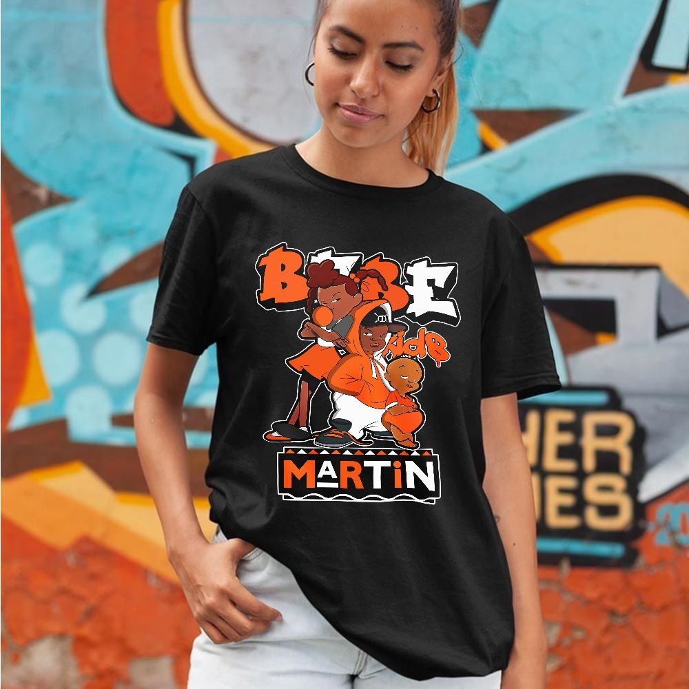 Martin Babes Kids 90s Sneaker Shirt Match Dunk Black Orange, Dunk High GS Safety Orange MKO T-Shirt Martin Babes Kids 90s Sneaker Shirt Match Dunk Black Orange, Dunk High GS Safety Orange MKO T-Shirt