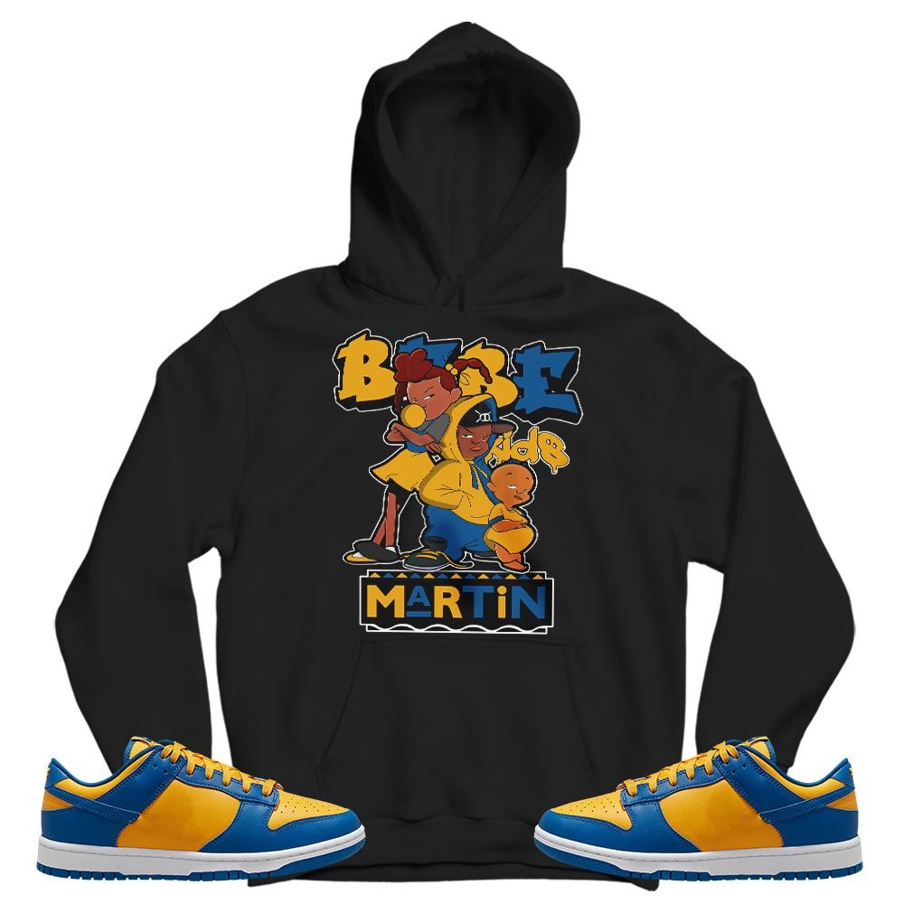Martin Babes Kids 90s Sneaker Shirt Match Dunk Low Blue Yellow, Dunk Low Blue Jay MKO T-Shirt
