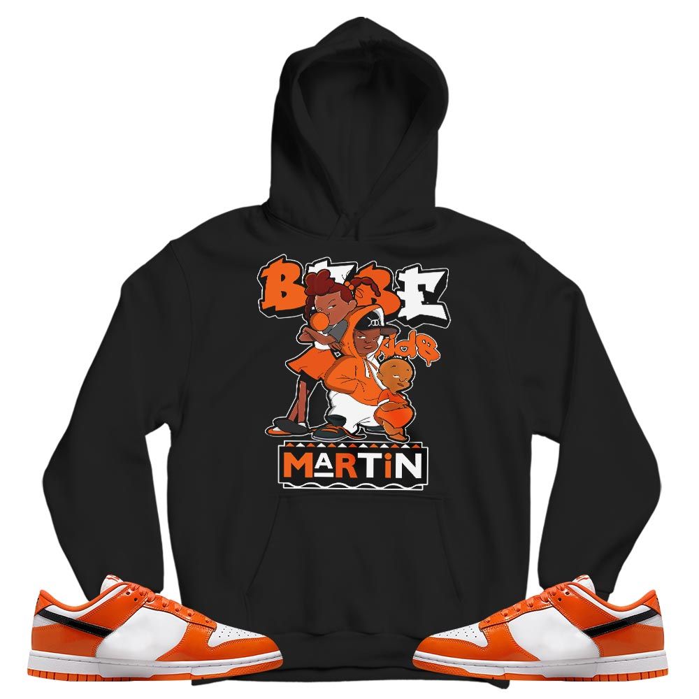 Martin Babes Kids 90s Sneaker Shirt Match Dunk Low Orange Black, Dunk Low Patent Halloween MKO T-Shirt