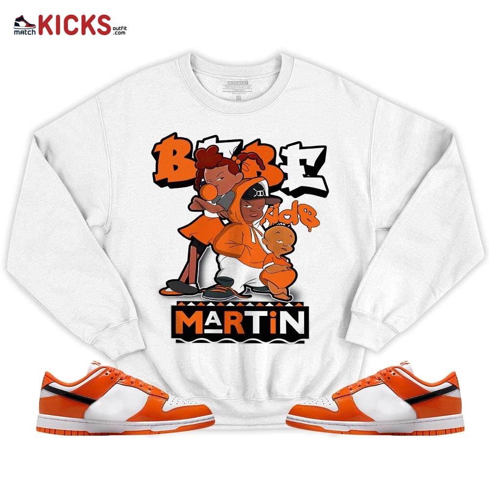 Martin Babe’s Kids 90s Sneaker Shirt Match Dunk Low Orange Black, Dunk Low Patent Halloween MKO T-Shirt Martin Babe’s Kids 90s Sneaker Shirt Match Dunk Low Orange Black, Dunk Low Patent Halloween MKO T-Shirt