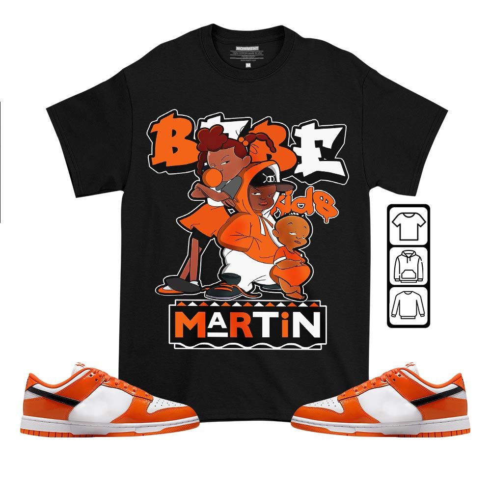Martin Babes Kids 90s Sneaker Shirt Match Dunk Low Orange Black, Dunk Low Patent Halloween MKO T-Shirt Martin Babes Kids 90s Sneaker Shirt Match Dunk Low Orange Black, Dunk Low Patent Halloween MKO T-Shirt