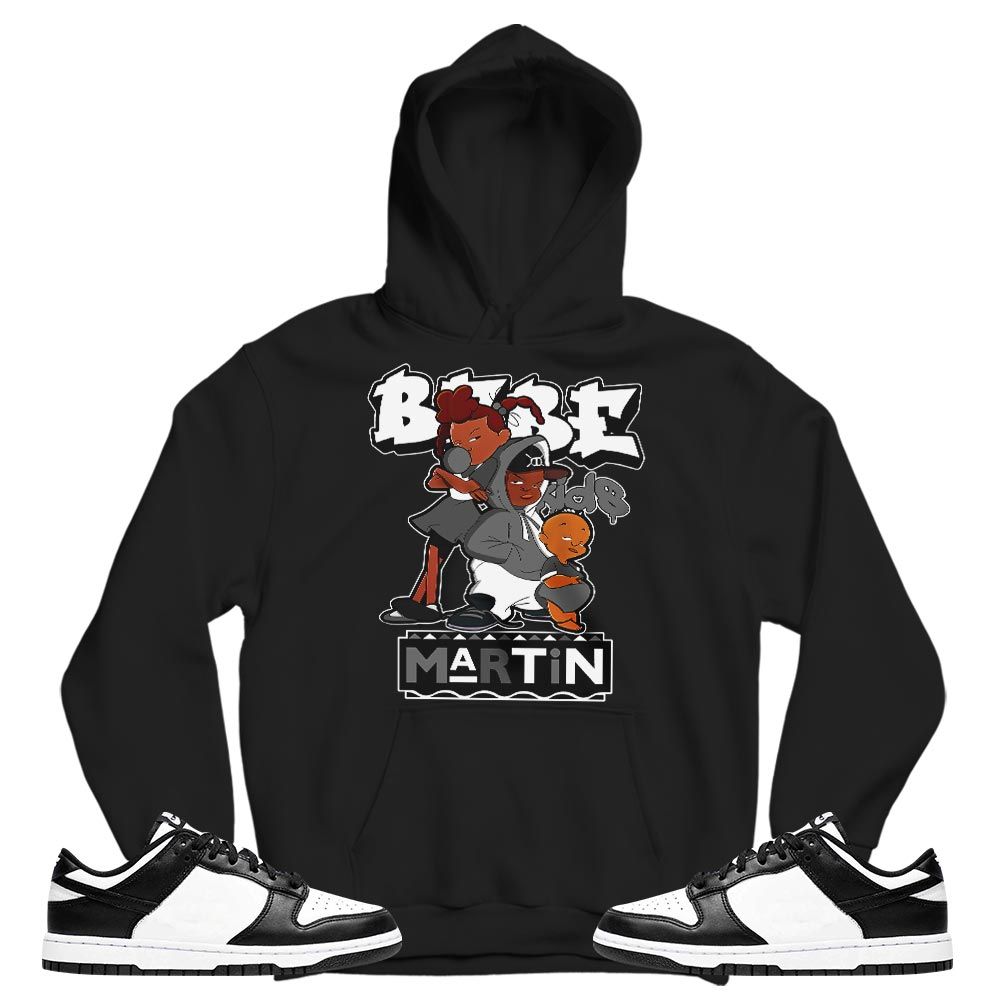 Martin Babes Kids 90s Sneaker Shirt Match Dunk Panda Black White, Dunk Low Panda 2022 MKO T-Shirt
