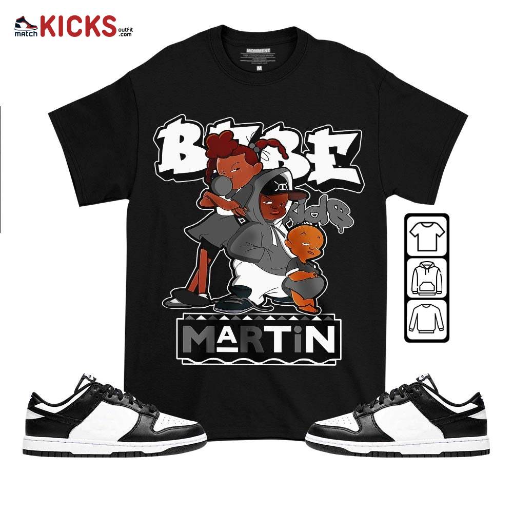 Martin Babe’s Kids 90s Sneaker Shirt Match Dunk Panda Black White, Dunk Low Panda 2022 MKO T-Shirt