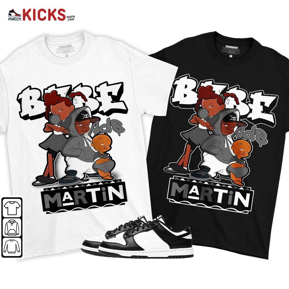 Martin Babe’s Kids 90s Sneaker Shirt Match Dunk Panda Black White, Dunk Low Panda 2022 MKO T-Shirt Martin Babe’s Kids 90s Sneaker Shirt Match Dunk Panda Black White, Dunk Low Panda 2022 MKO T-Shirt